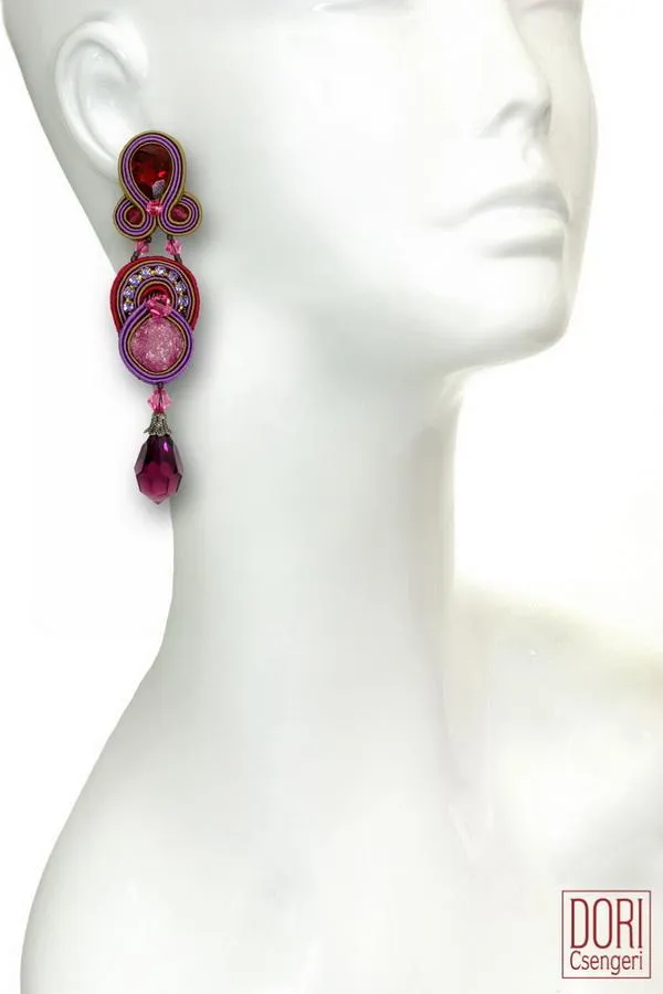 Cerise Drop Earrings