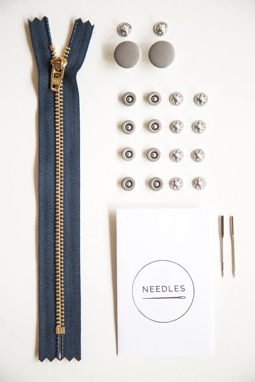 Closet Core Patterns : Zipper Fly Jeans-Making Kit - Nickel