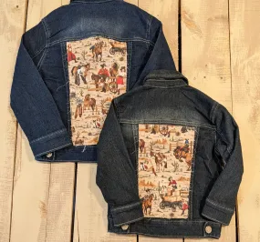 Cowgirls, Horses, Dogs | Girls Vintage Jean Jacket