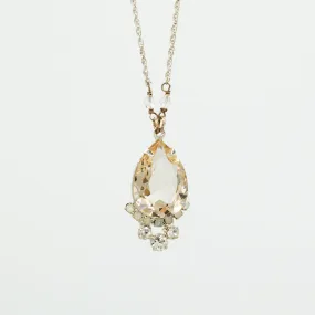 Crystal Droplet Necklace Accented with Swarovski Crystals