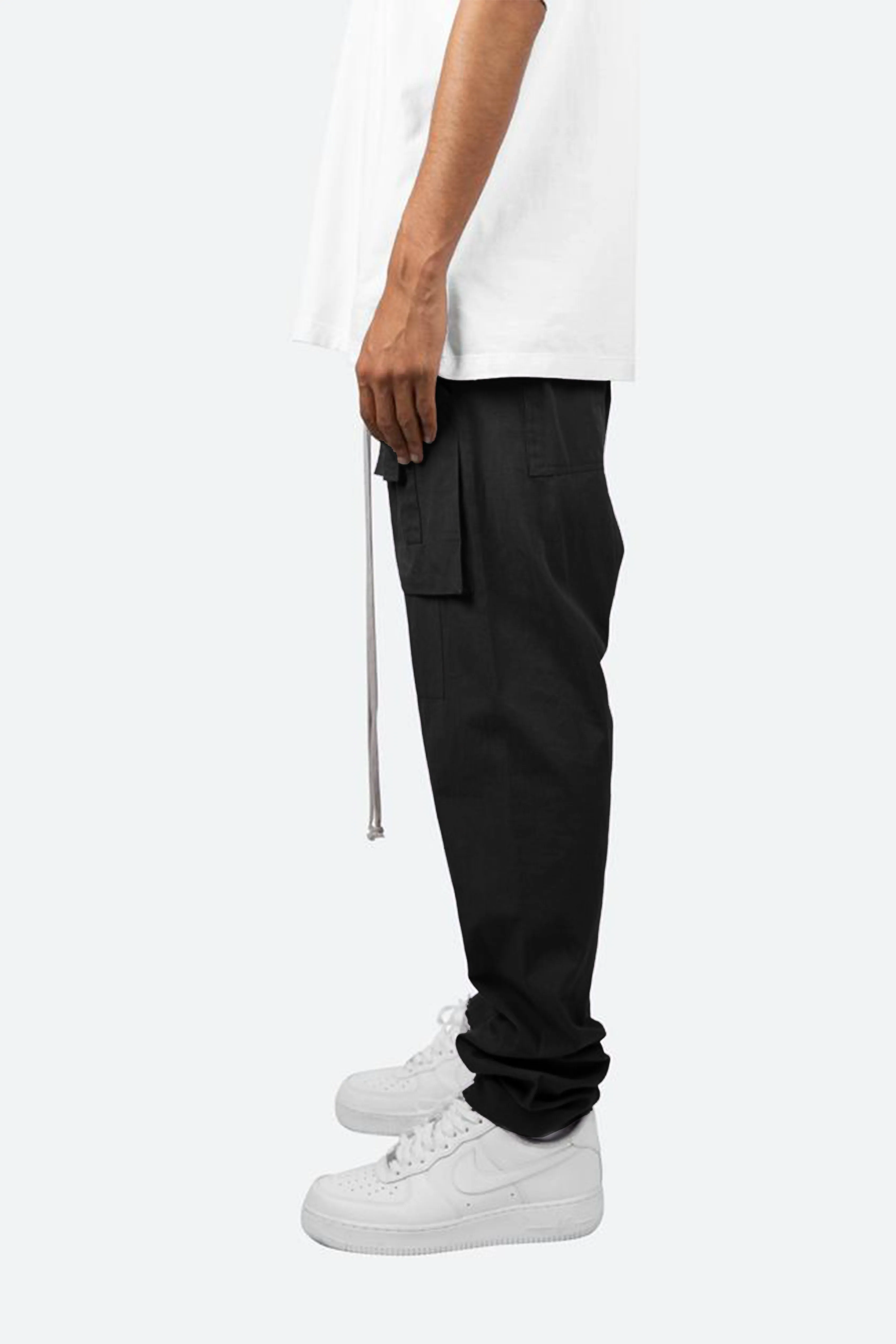 Drop Crotch Cargo Pants - Black