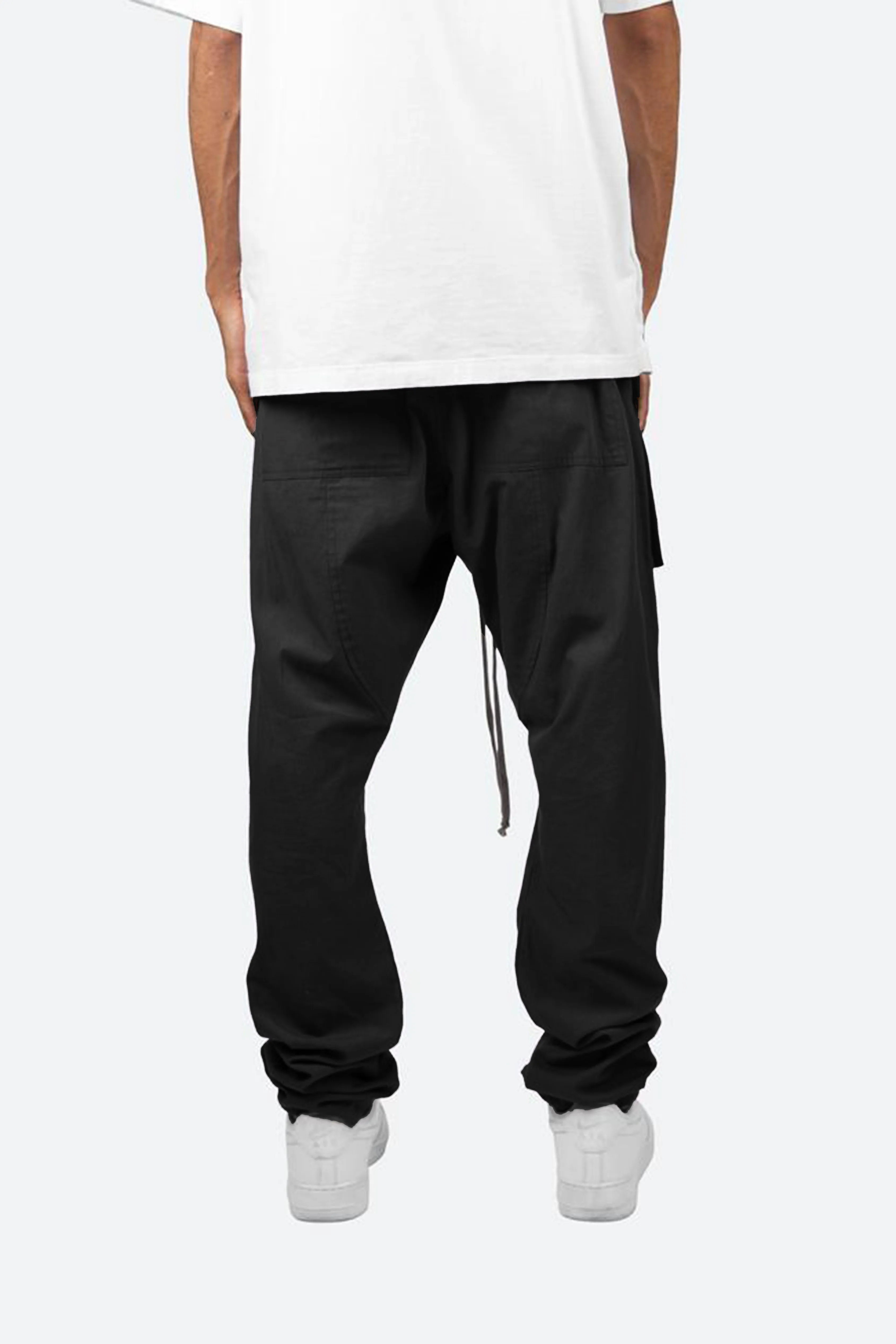 Drop Crotch Cargo Pants - Black