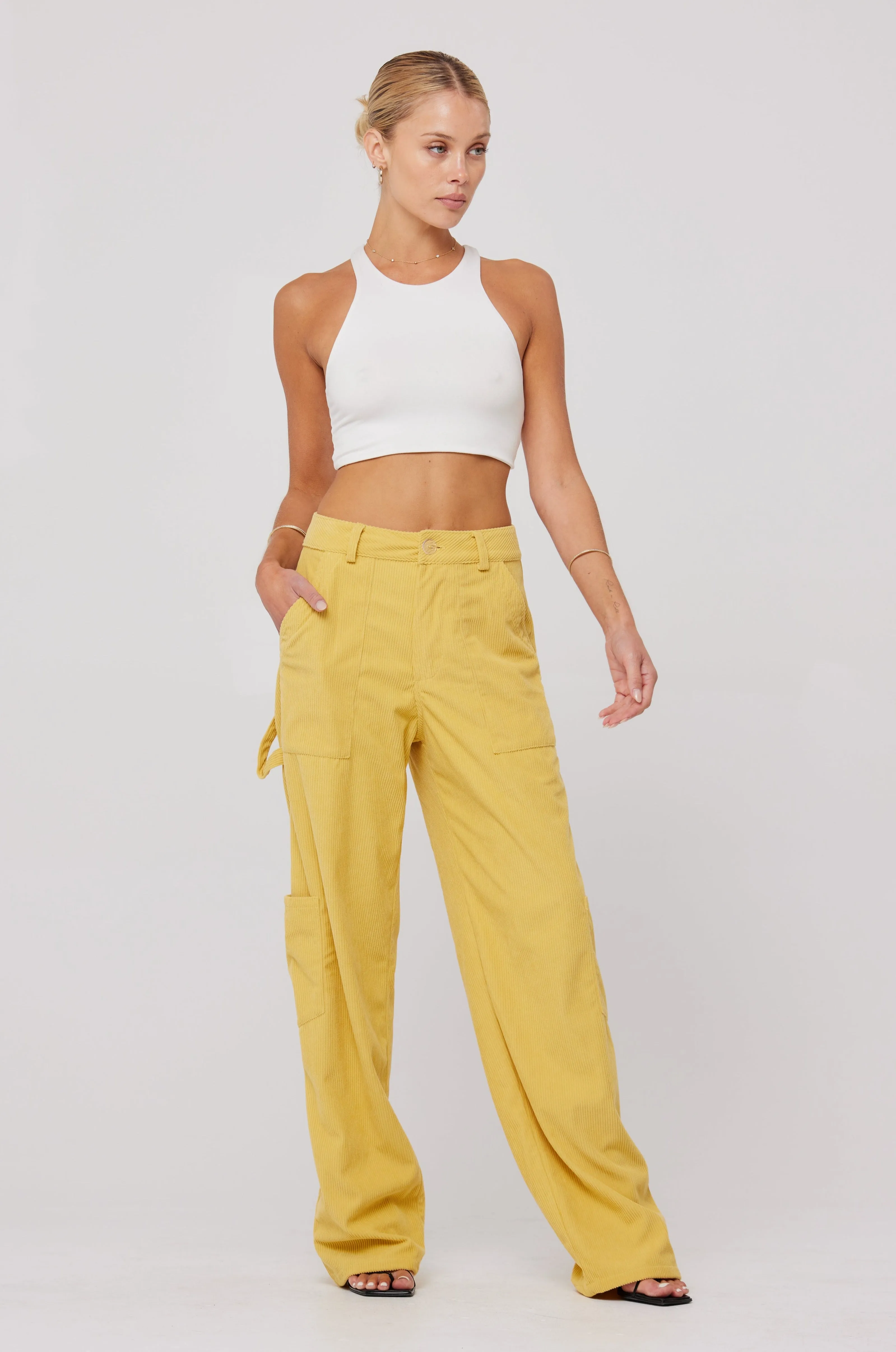 Elsa Cargo Pant in Mustard