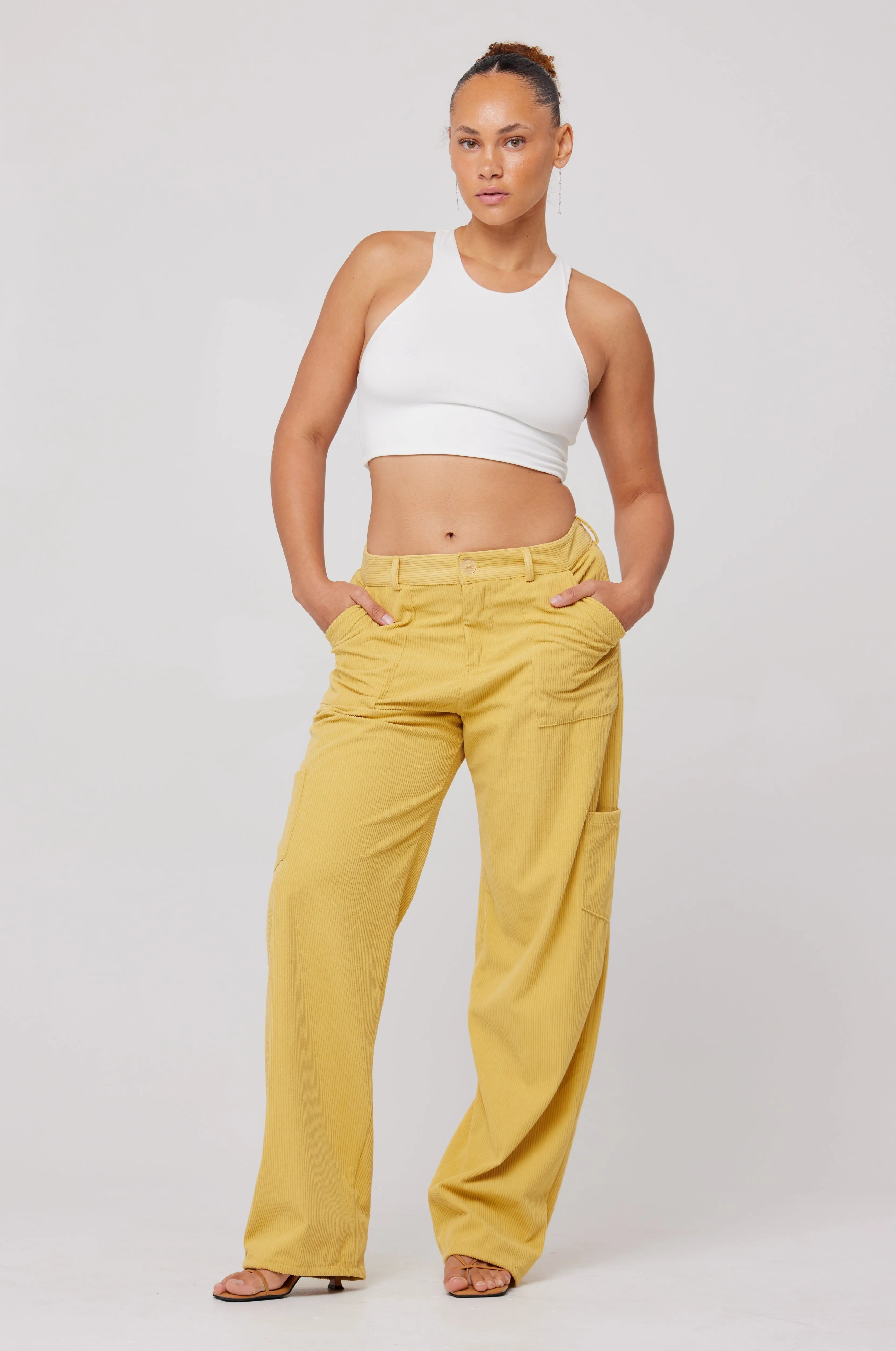 Elsa Cargo Pant in Mustard