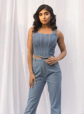 Fiona Denim Corset Top