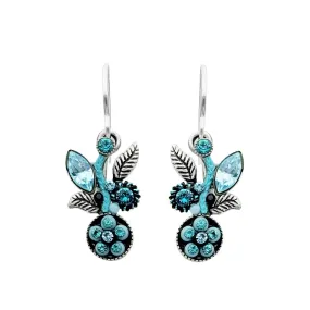 Firefly Mosaics Turquoise Blue Leaf Botanical Earrings