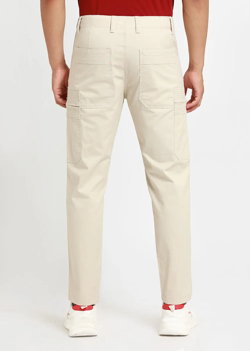 Irish Cream Zip Cargo Pants