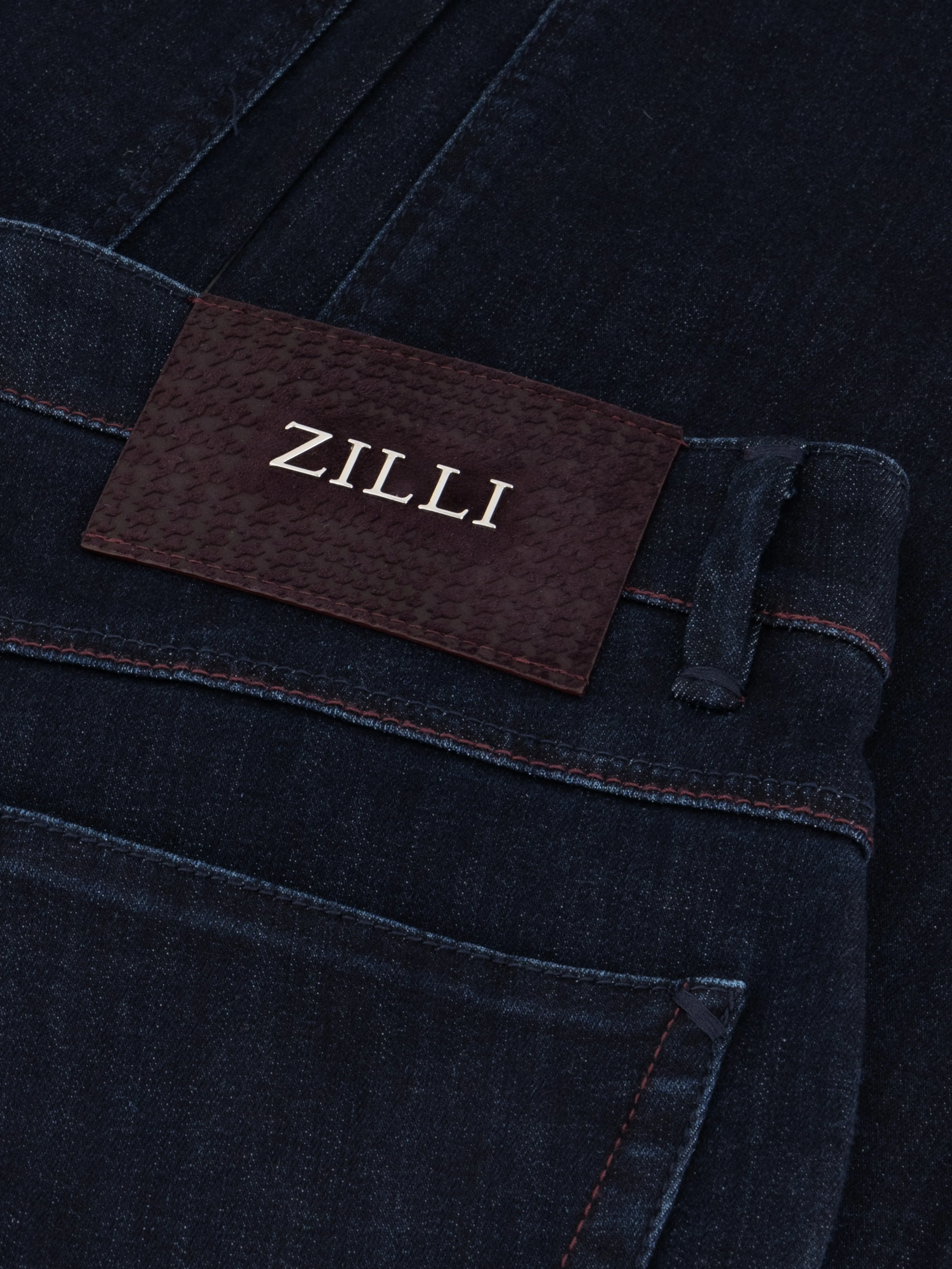 Jeans with Aubergine Patch