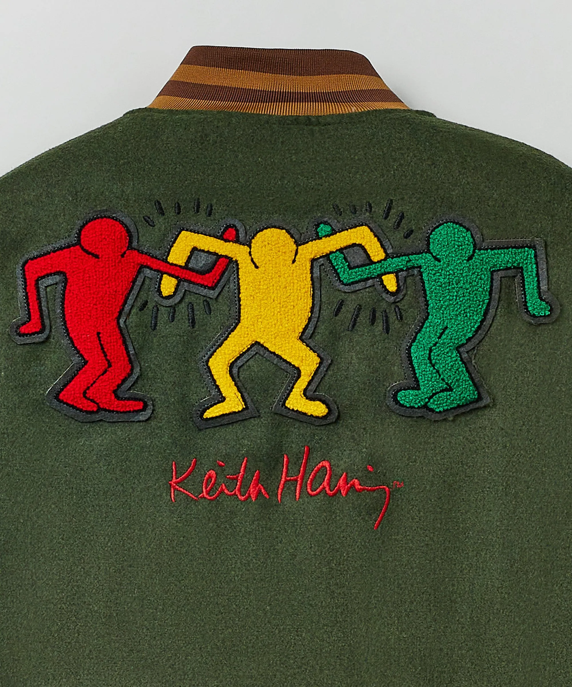 Keith Haring Holding Hands Varsity Jacket