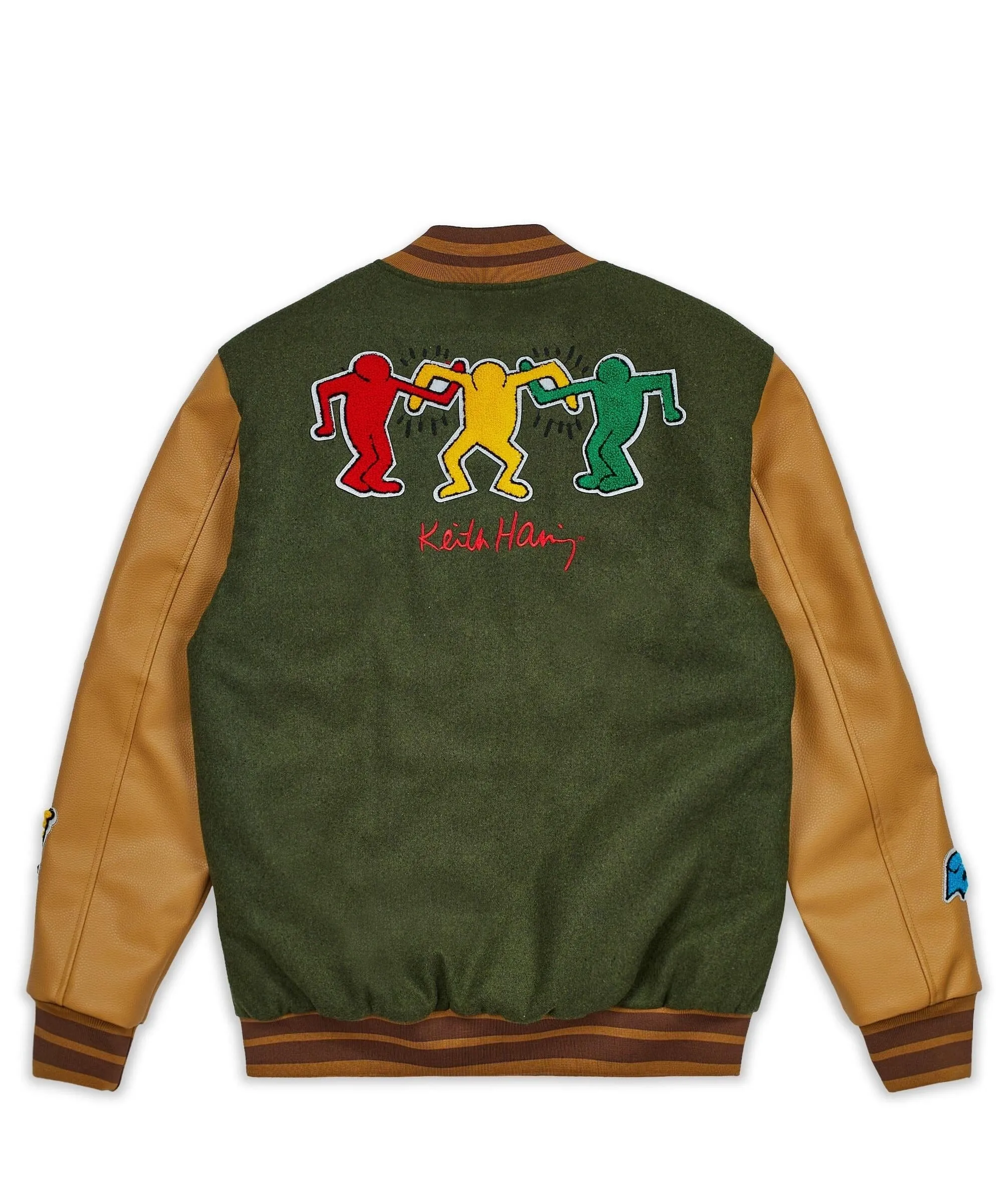 Keith Haring Holding Hands Varsity Jacket