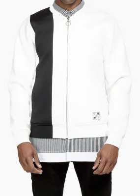 Konus Men's Neoprene Bomber Jacket in White