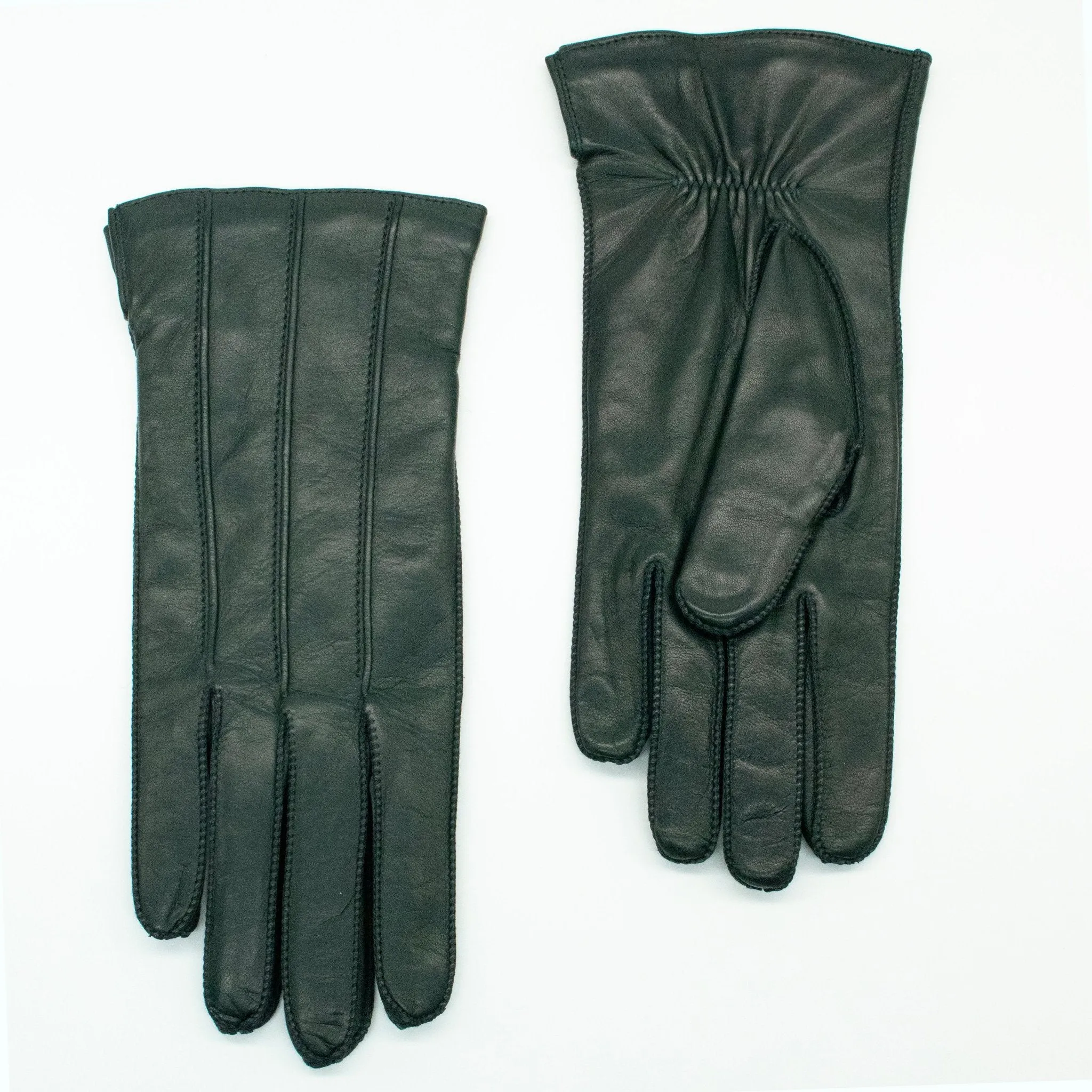 LEATHER GLOVE WITH CONTRAST STITCHING