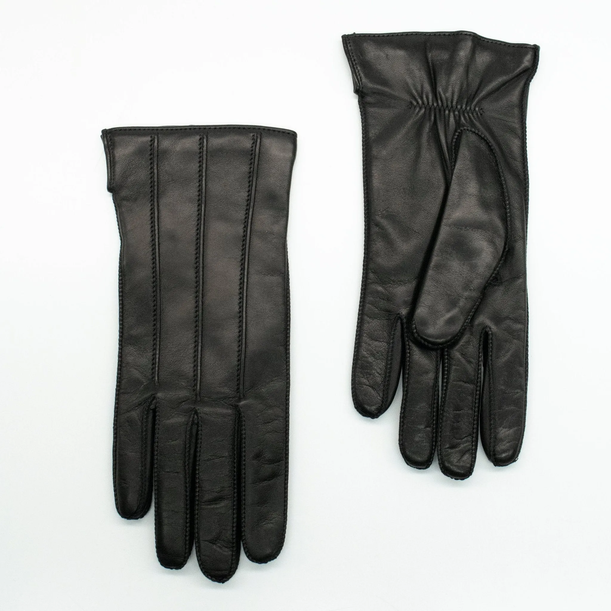 LEATHER GLOVE WITH CONTRAST STITCHING