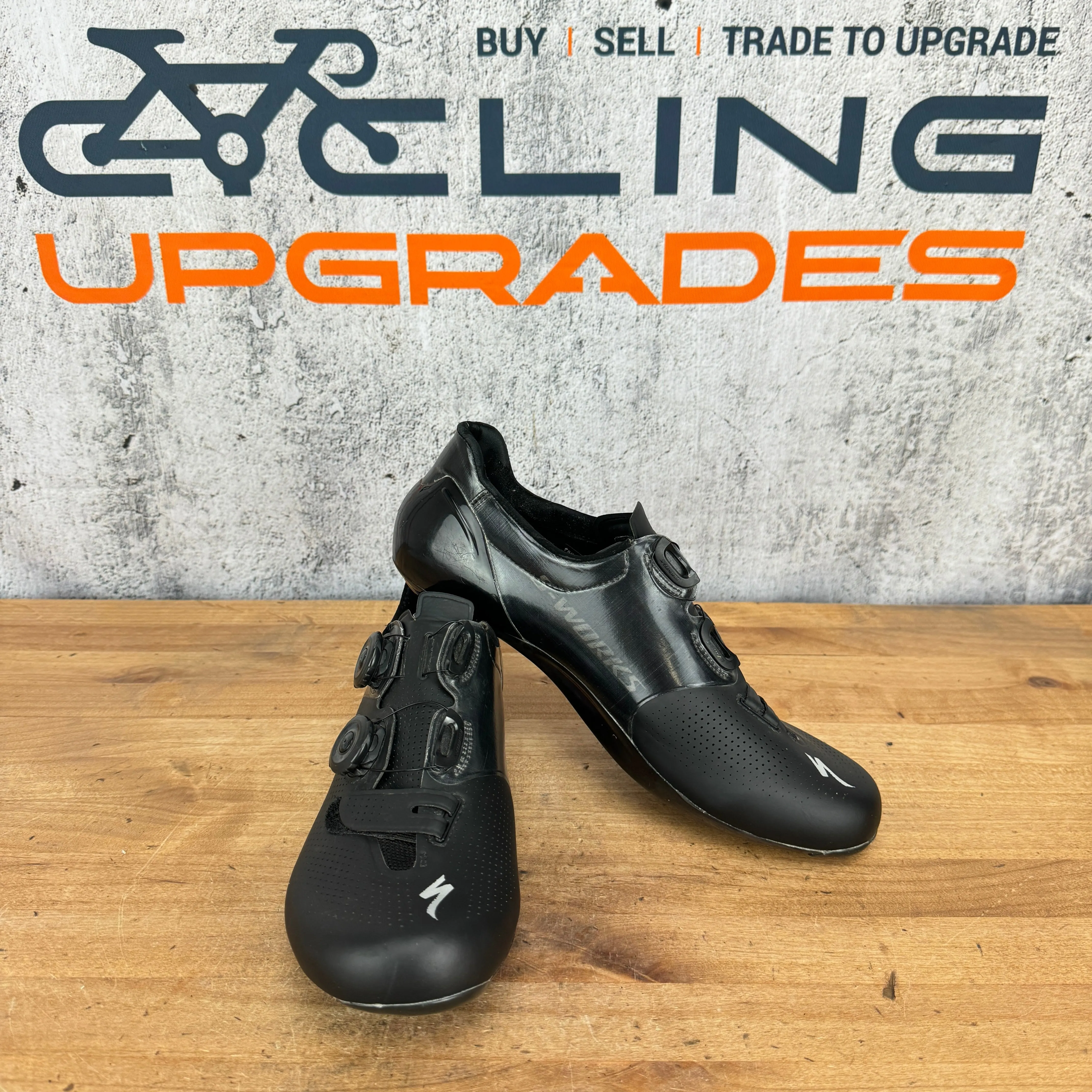 Light Use! Specialized S-Works 6 Road BOA EU 42 Black Cycling Shoes 470g