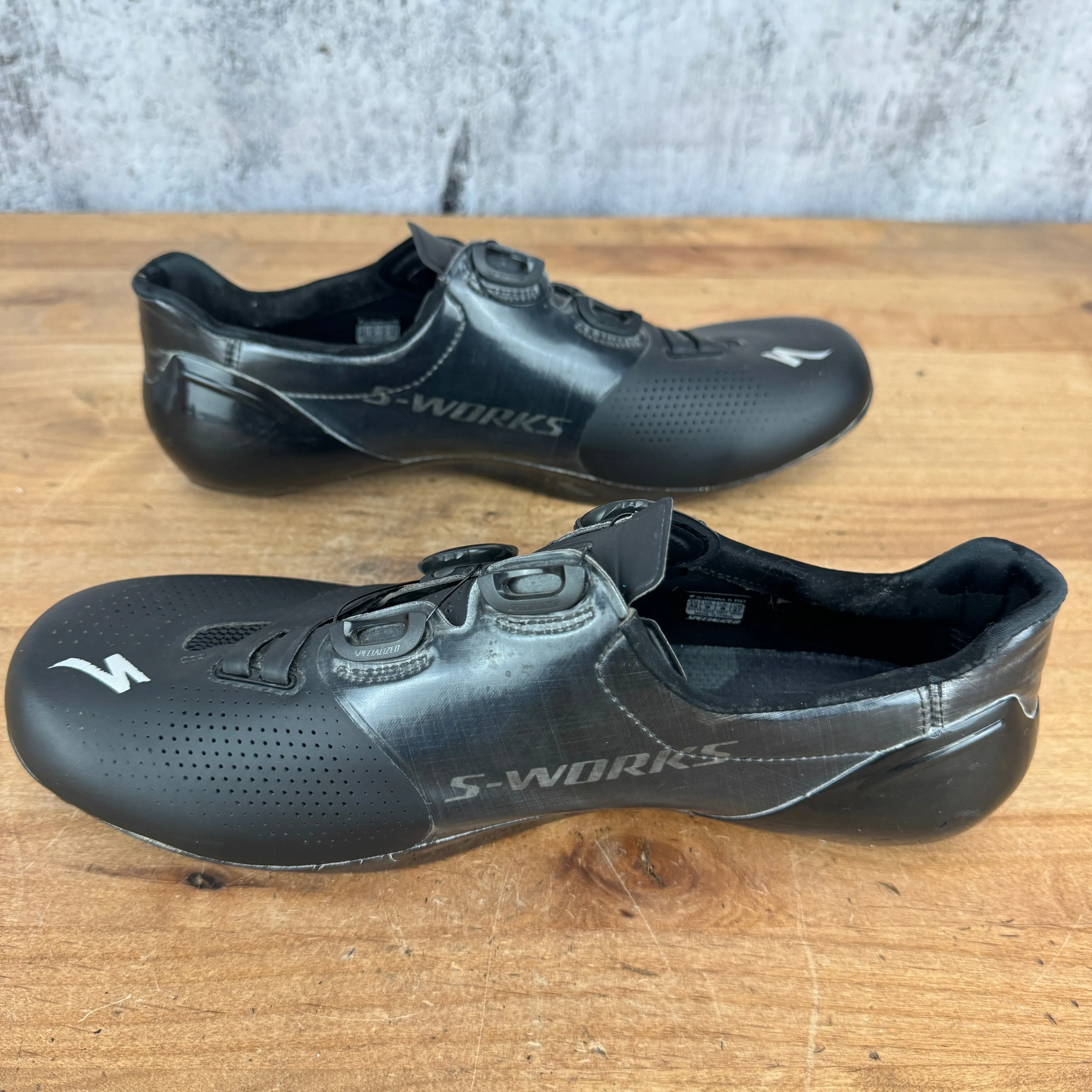 Light Use! Specialized S-Works 6 Road BOA EU 42 Black Cycling Shoes 470g