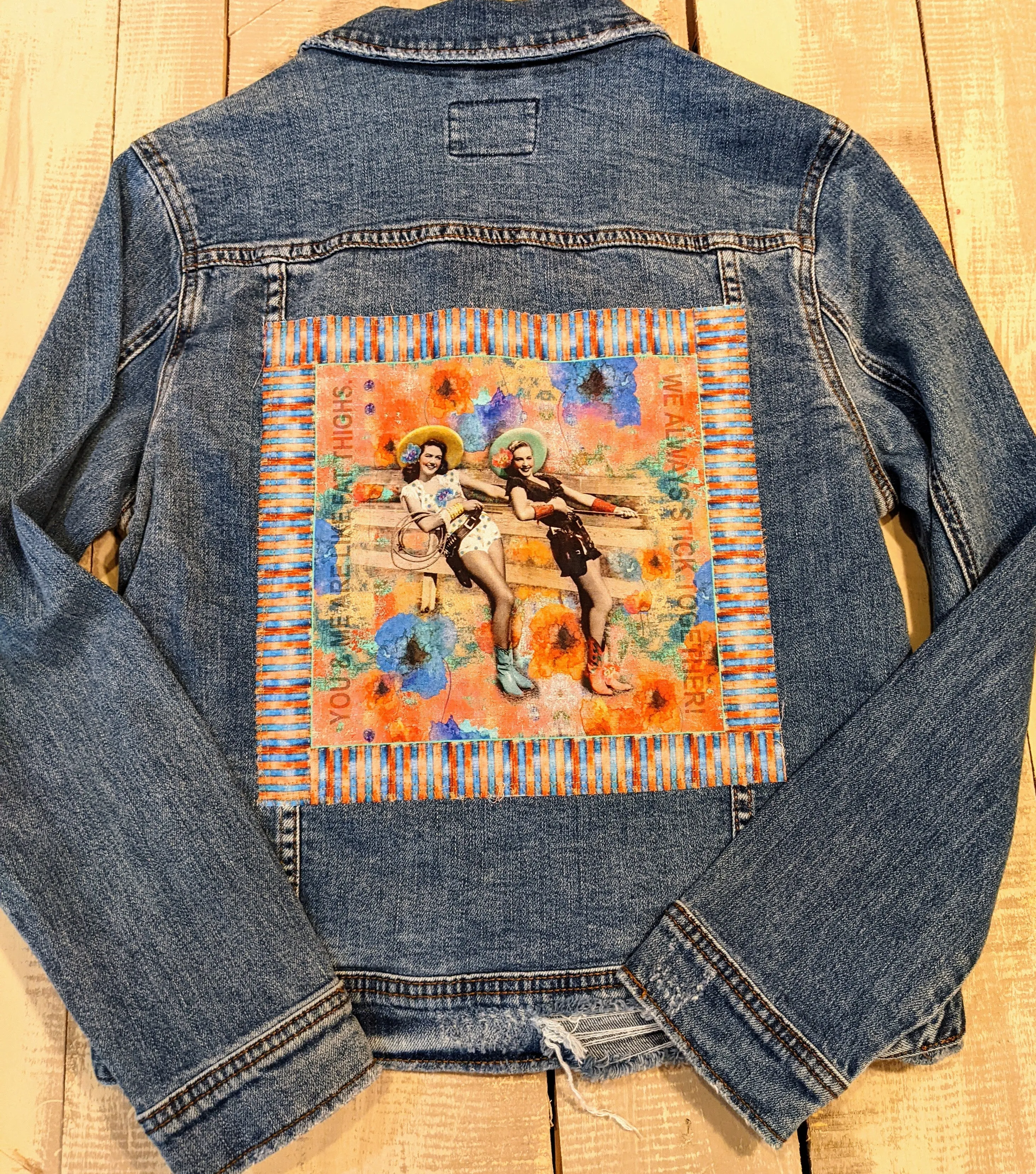 Lipstick Cowgirl Collection | We Stick Together Vintage Jean Jacket