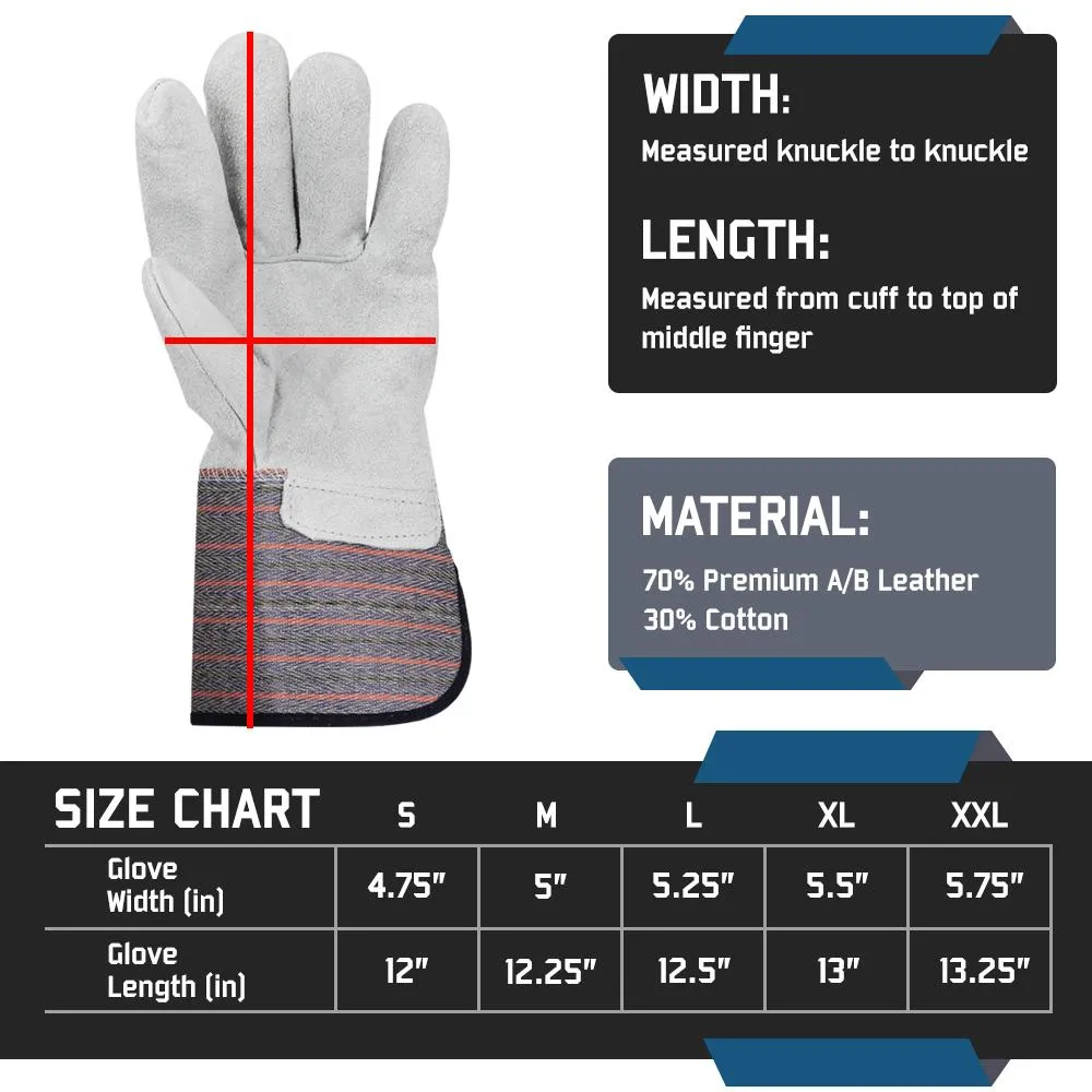 Long Cuff - Welding Gloves - 12 Pair