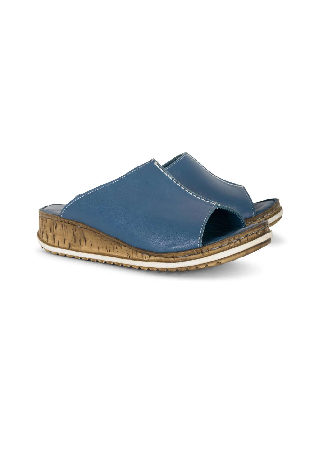 Lunar Leather Slide | BLUE | HARMONY TT