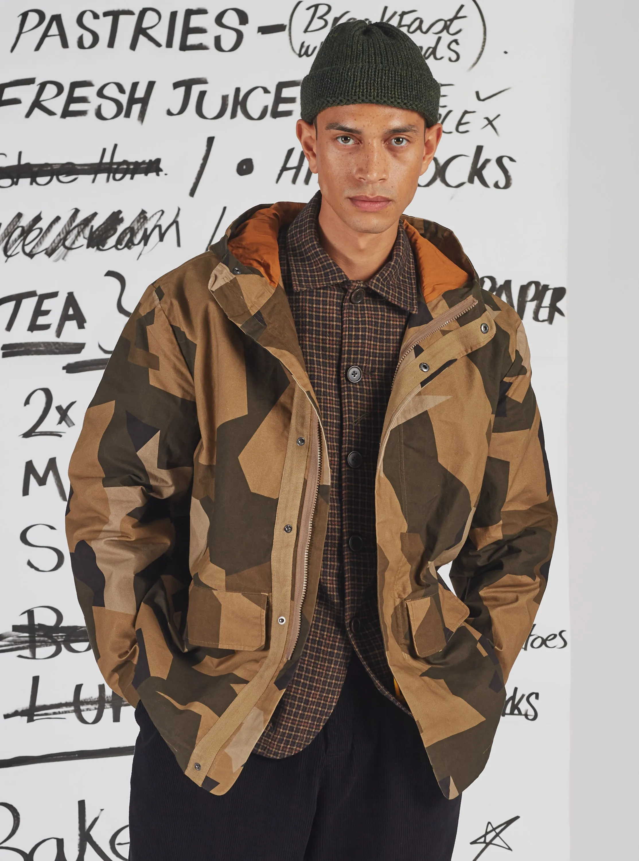 master-piece x Universal Works Stanedge Jacket in Brown Swedish Camo