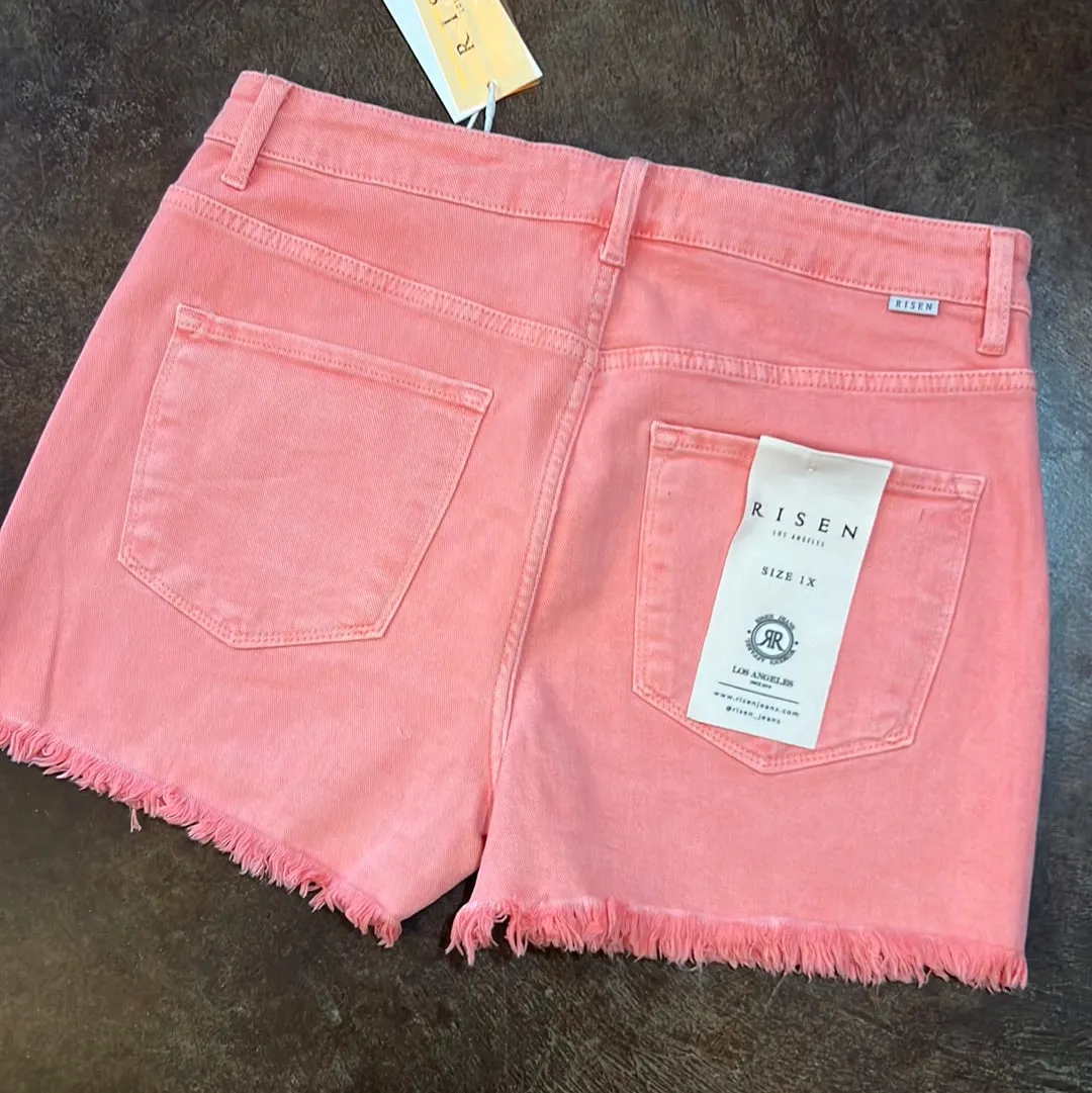 Plus Risen HR Flamingo Denim Short