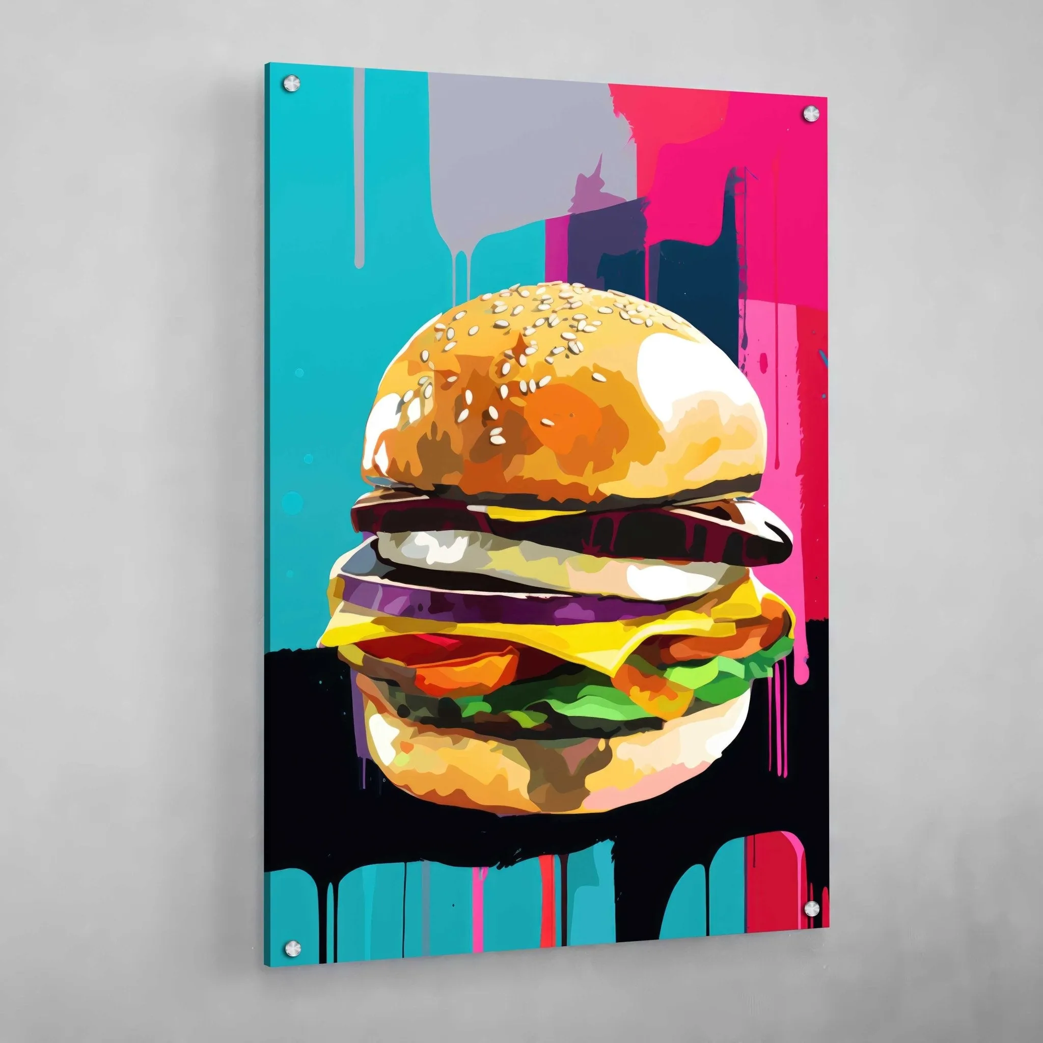 Pop Art Burger Canvas