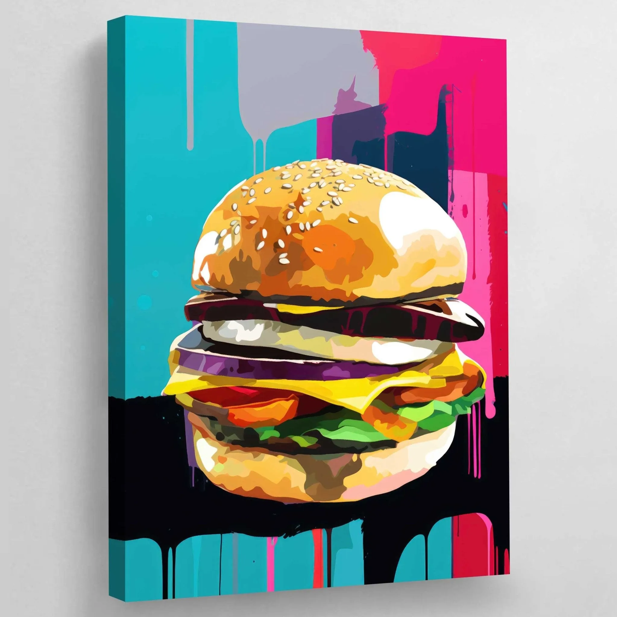 Pop Art Burger Canvas