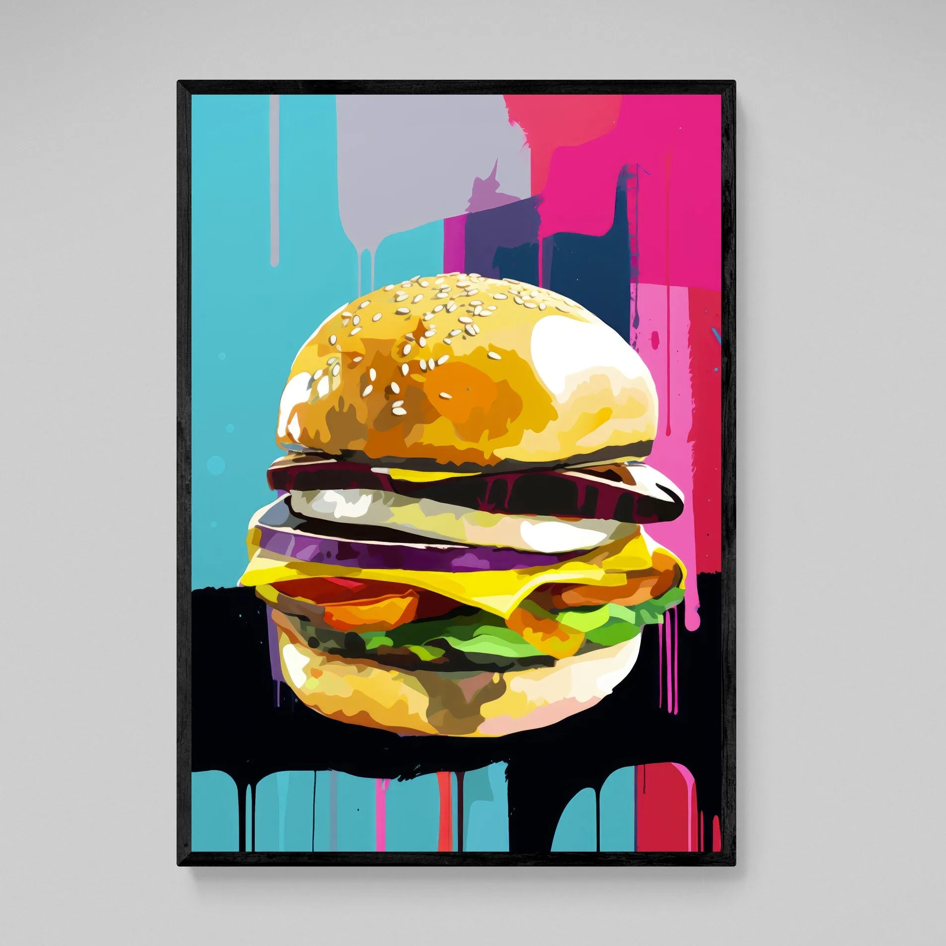 Pop Art Burger Canvas