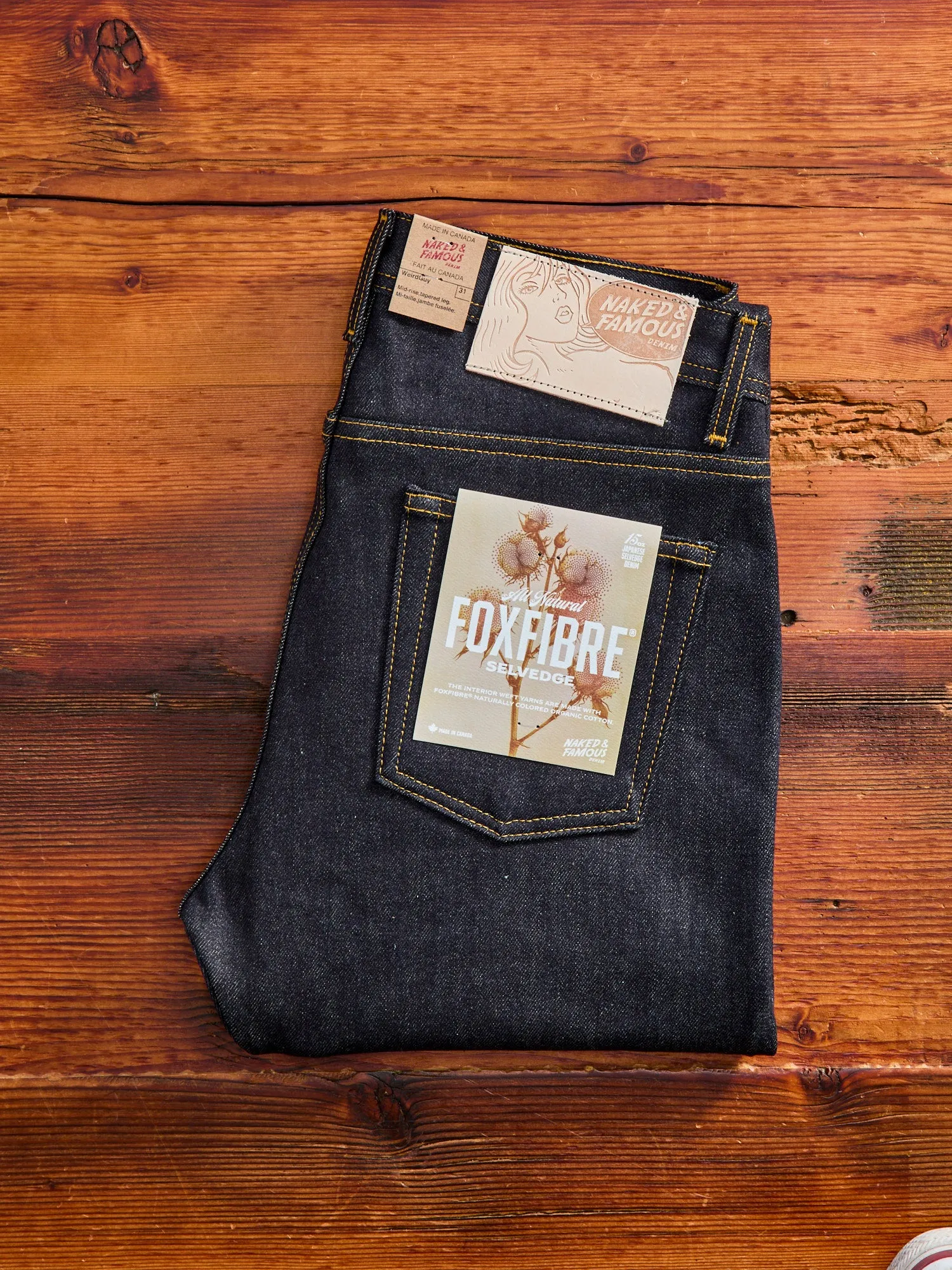 "All Natural Foxfibre" 15oz Selvedge Denim - Weird Guy Fit