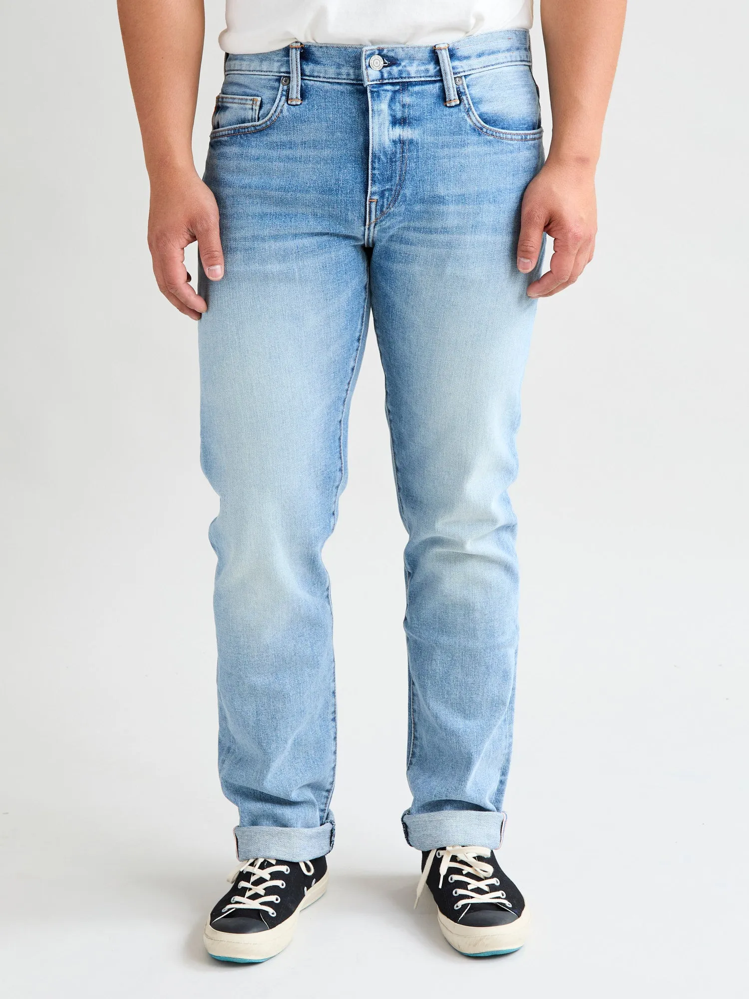 "Keith" 14oz Washed Indigo Stretch Selvedge Denim - Pen Slim