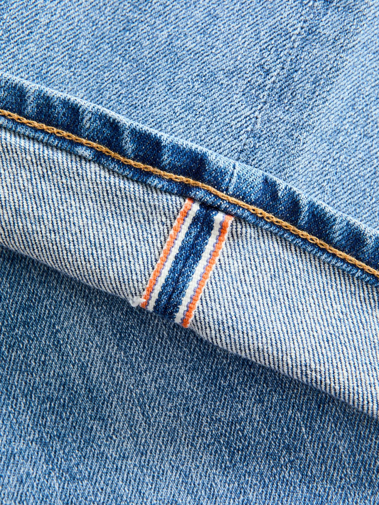 "Keith" 14oz Washed Indigo Stretch Selvedge Denim - Pen Slim