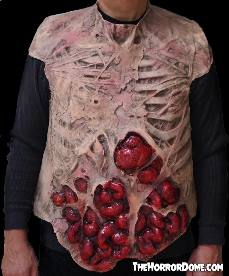 "Movie Quality Rotted Zombie Chest" Professional Halloween Costume Accessory