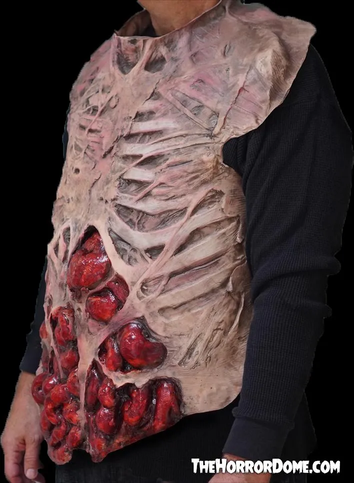 "Movie Quality Rotted Zombie Chest" Professional Halloween Costume Accessory