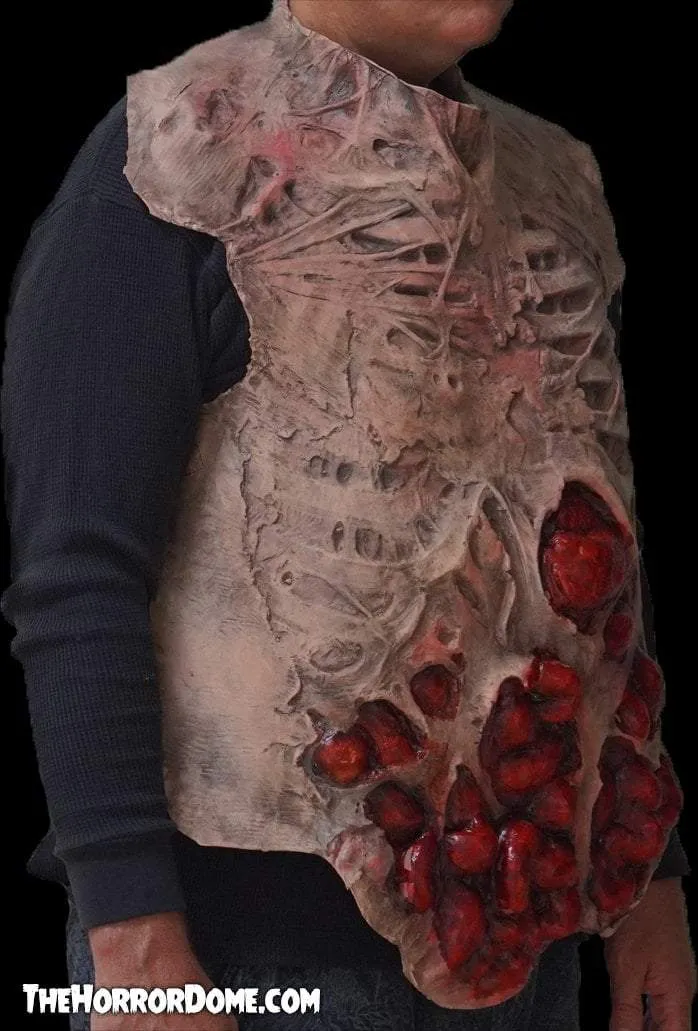 "Movie Quality Rotted Zombie Chest" Professional Halloween Costume Accessory