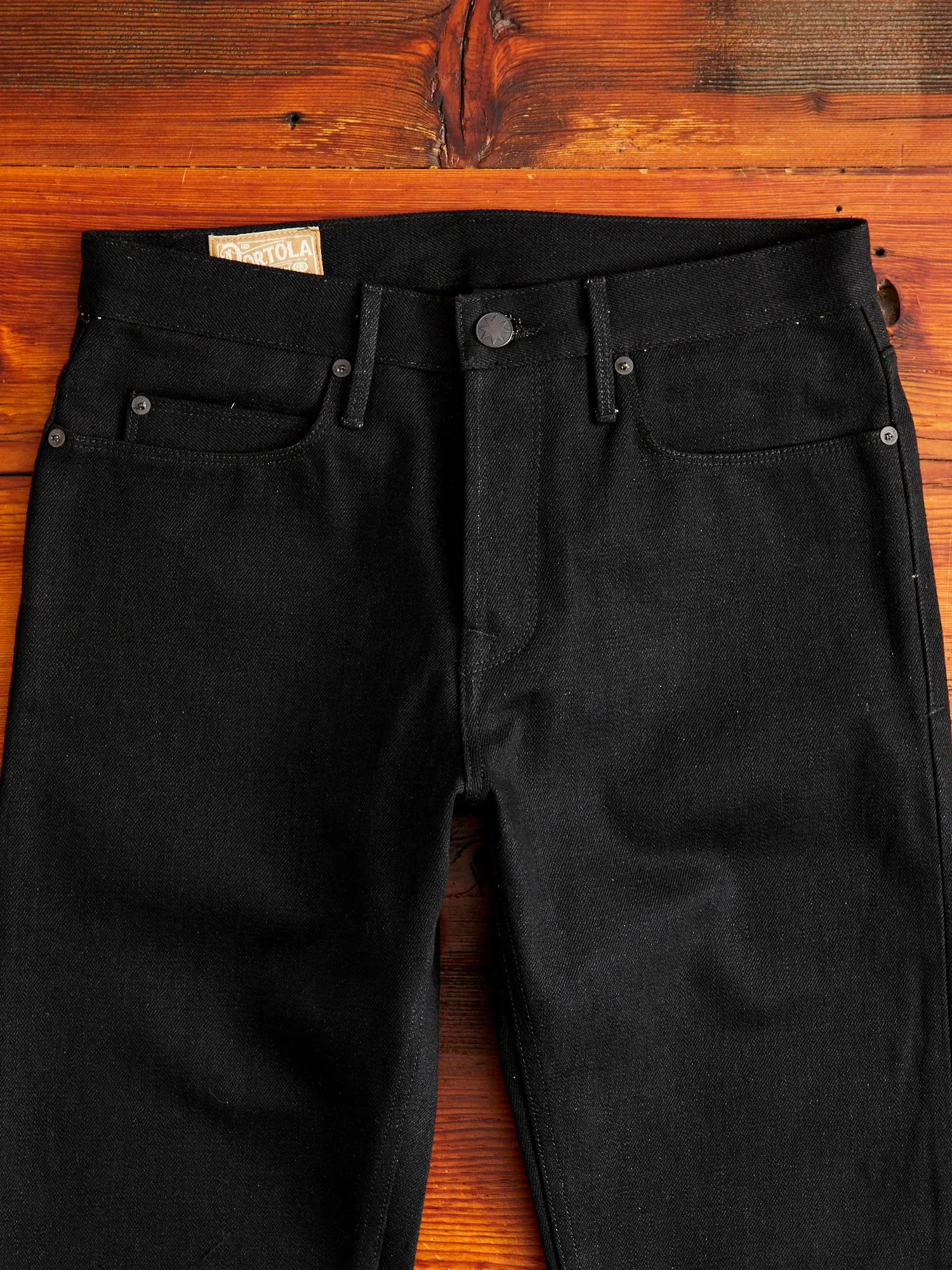 "Portola" 17oz Black Slub Selvedge Denim - Tapered Fit