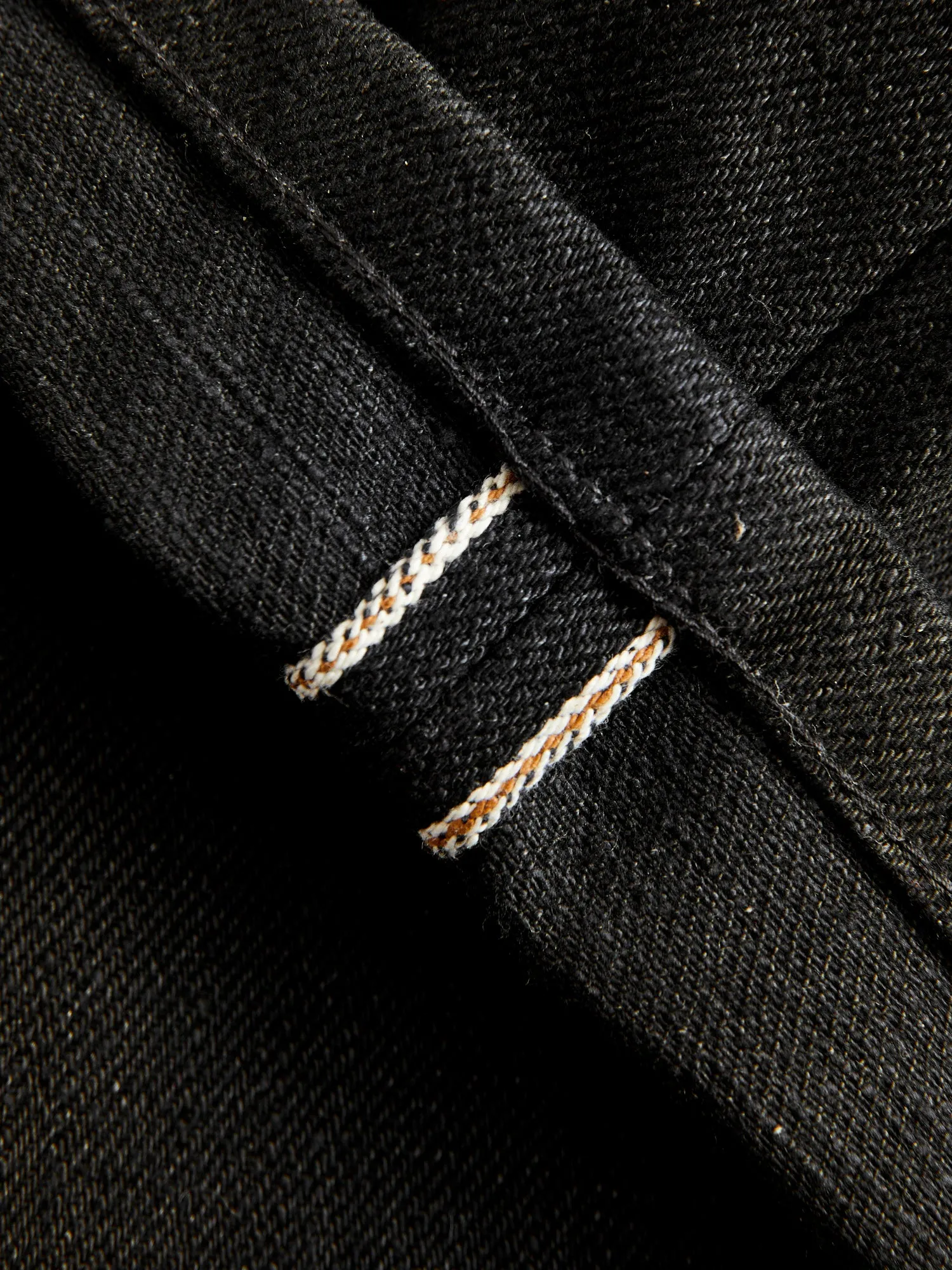 "Portola" 17oz Black Slub Selvedge Denim - Tapered Fit