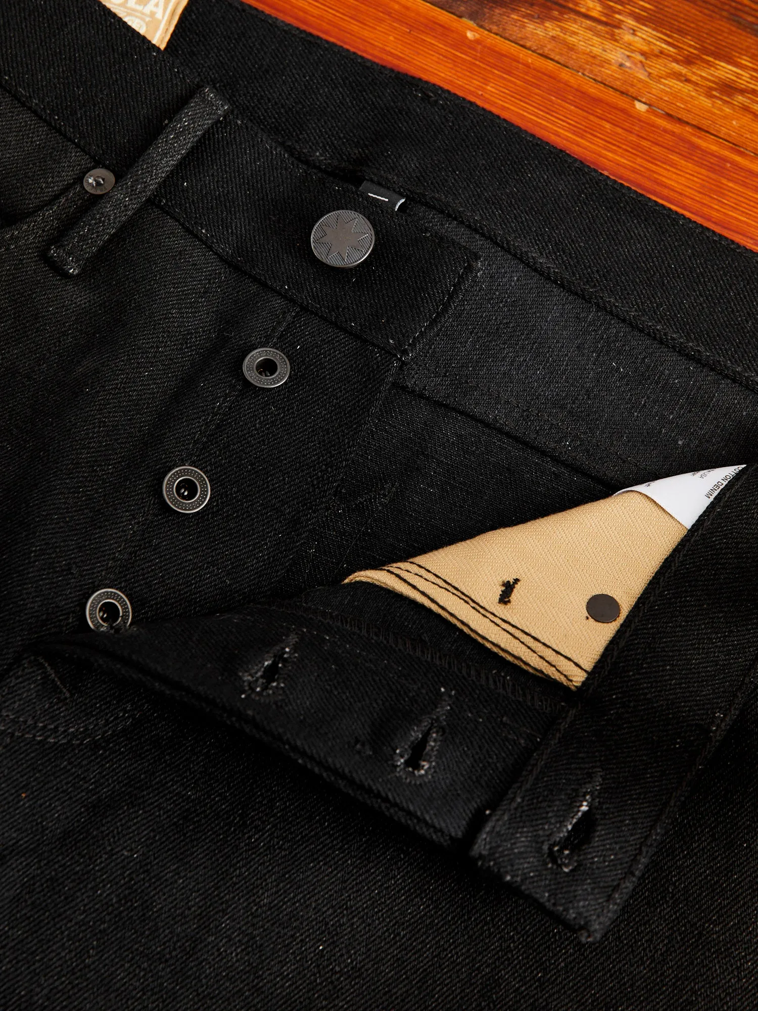 "Portola" 17oz Black Slub Selvedge Denim - Tapered Fit