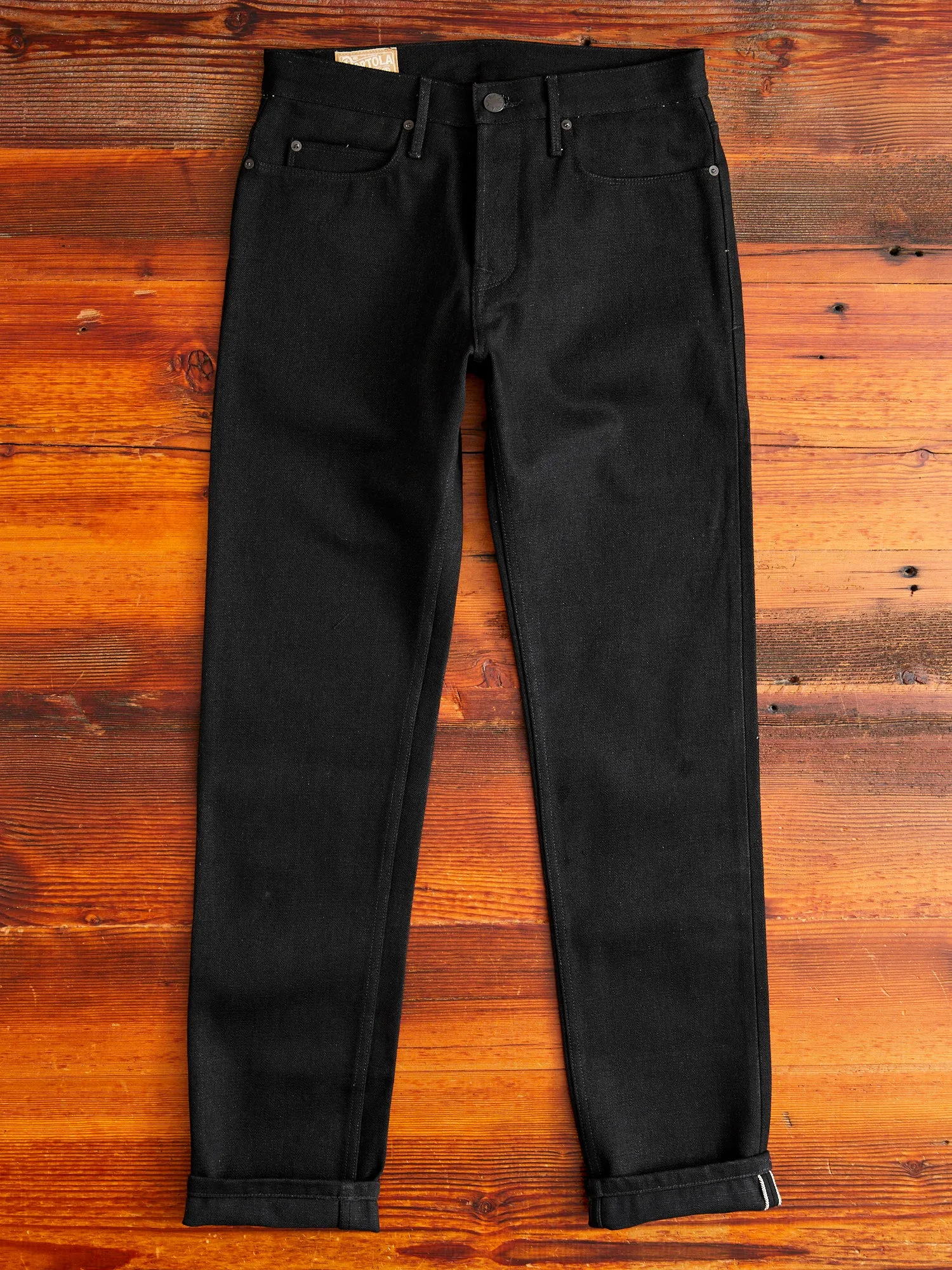 "Portola" 17oz Black Slub Selvedge Denim - Tapered Fit