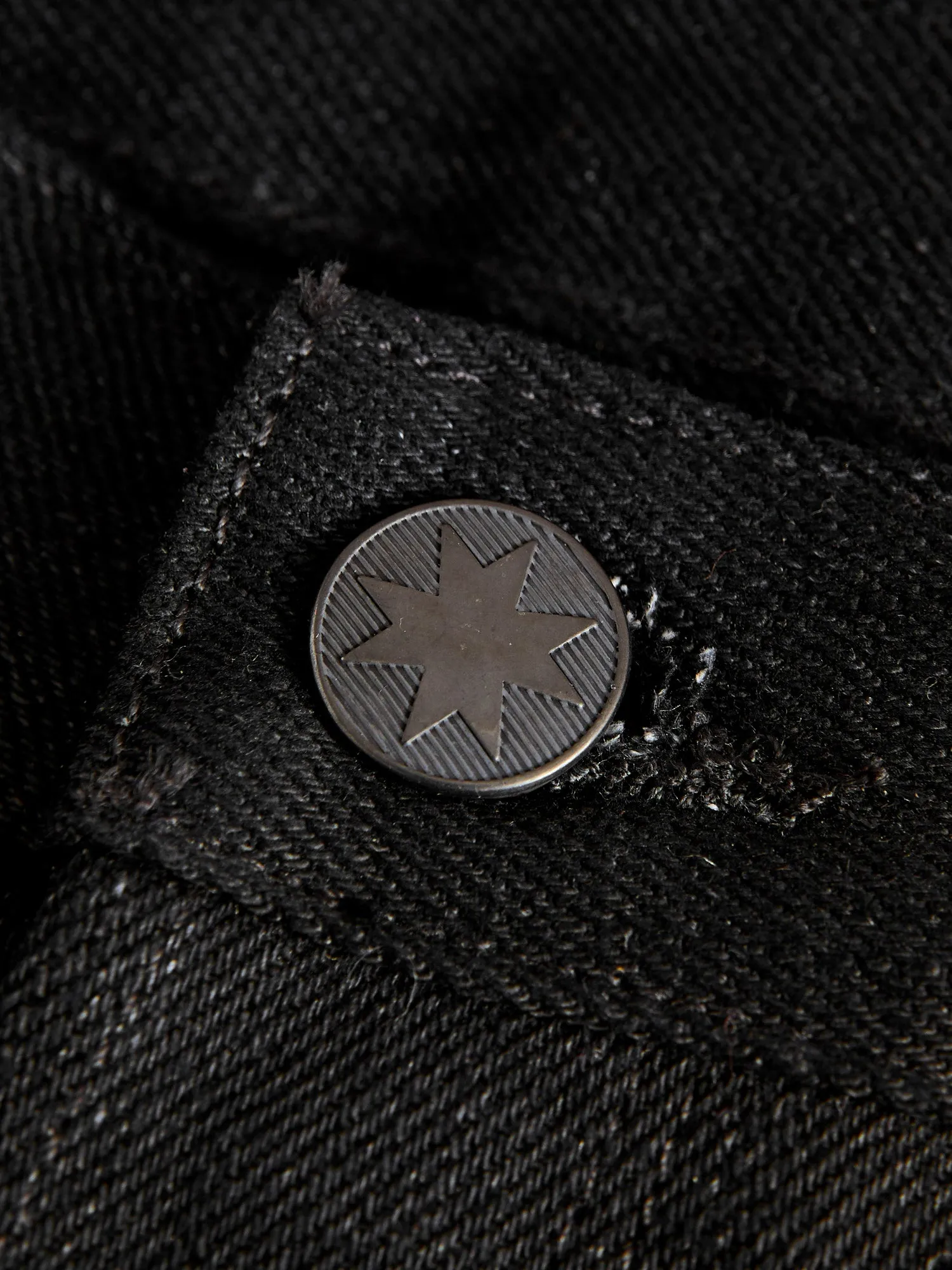 "Portola" 17oz Black Slub Selvedge Denim - Tapered Fit