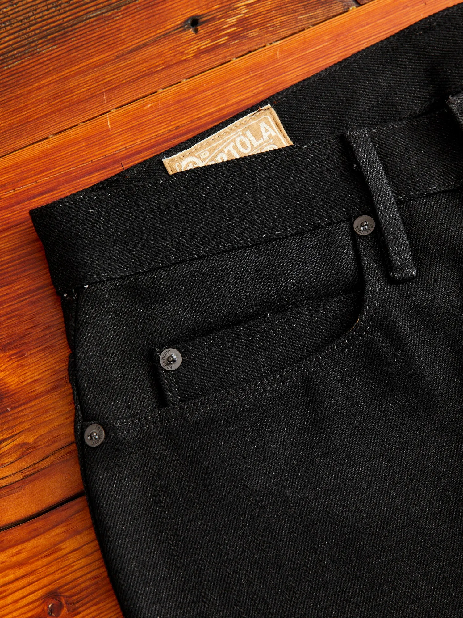 "Portola" 17oz Black Slub Selvedge Denim - Tapered Fit