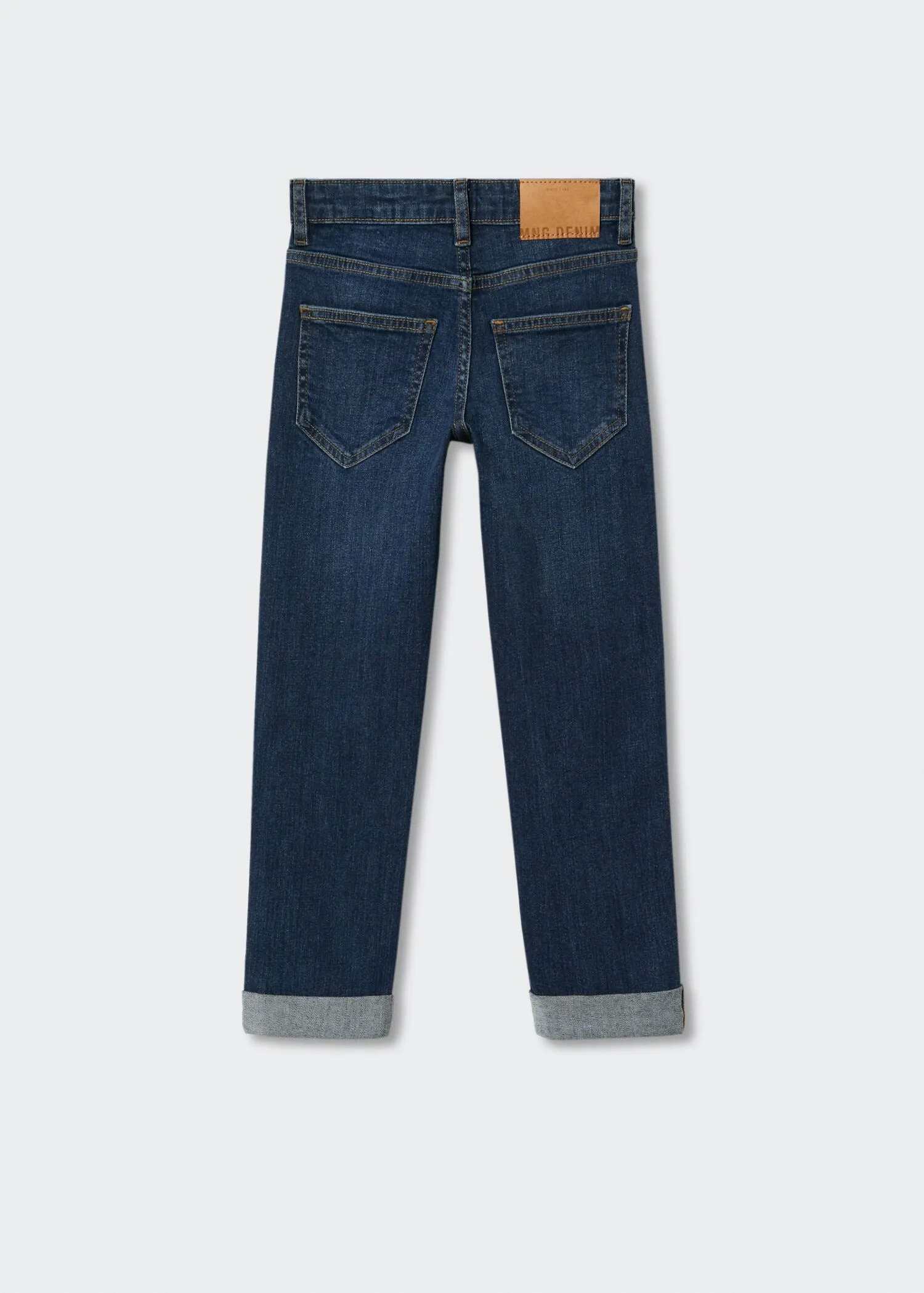 Regular jeans with turn-up hem