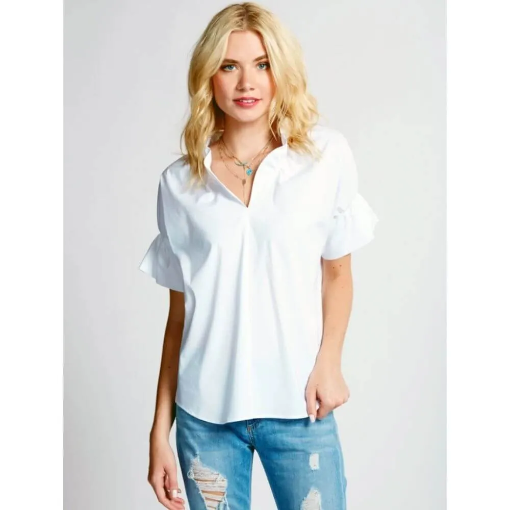 Ruffle Collar Top