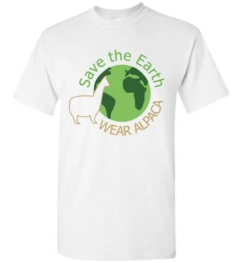 t-shirt: Save the Earth Wear Alpaca - Short-Sleeve