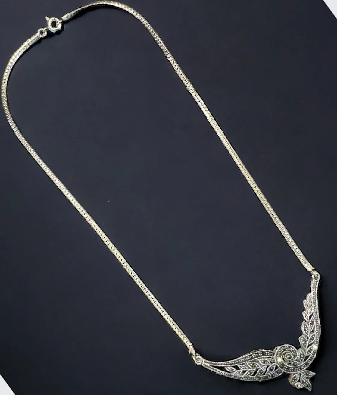 The Ballerina Silver Marcasite Necklace