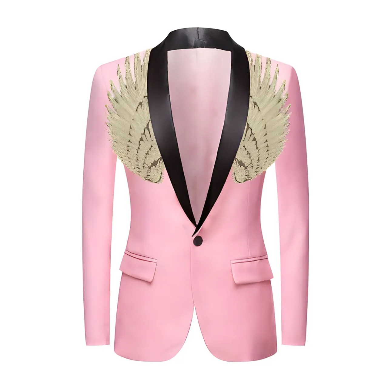 The Cherub Slim Fit Blazer Suit Jacket - Pink