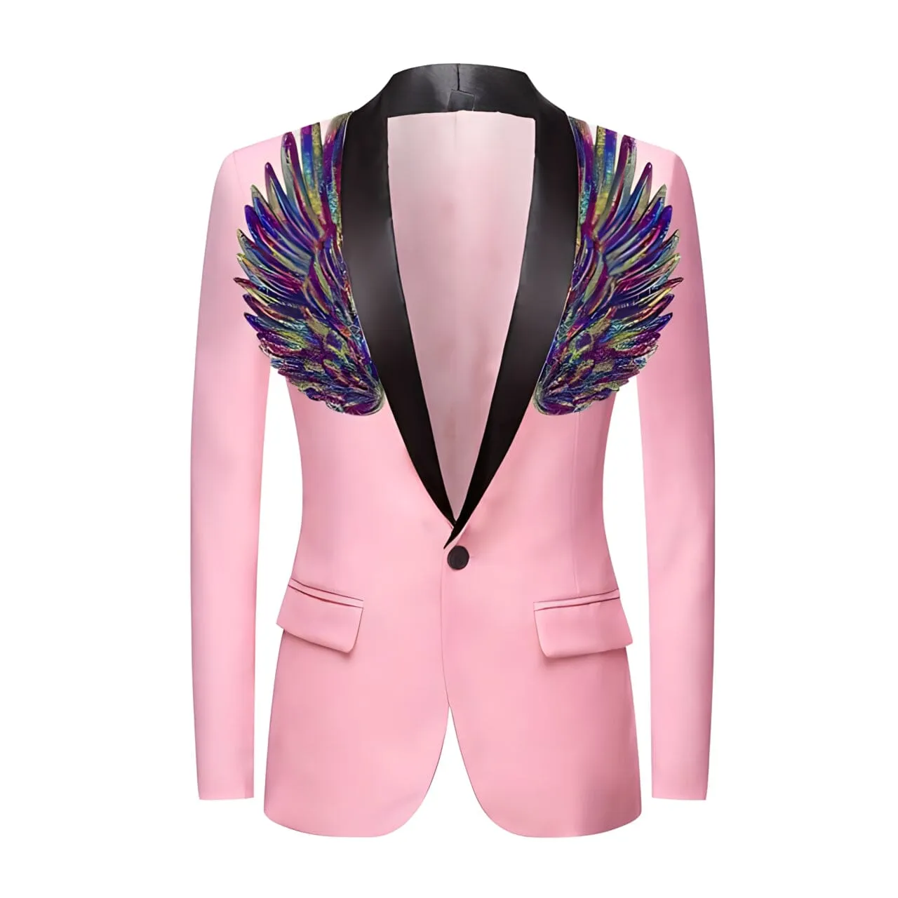 The Cherub Slim Fit Blazer Suit Jacket - Pink