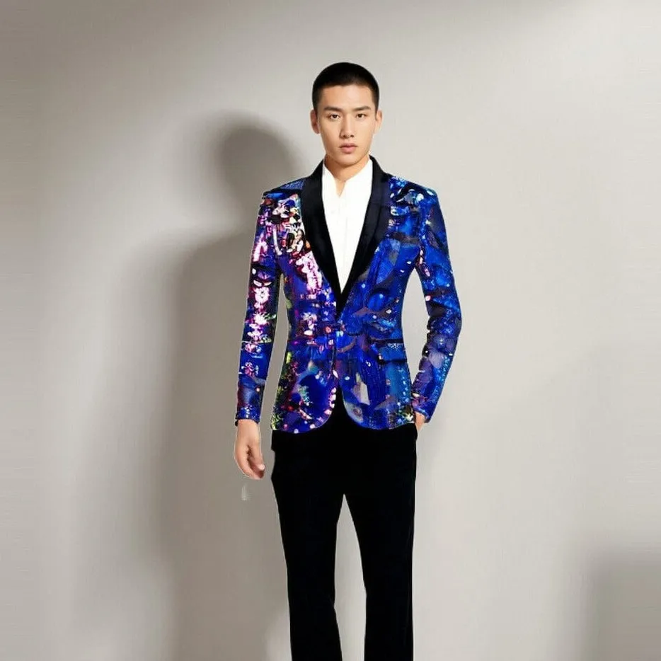 The Henrique Sequin Slim Fit Blazer Suit Jacket