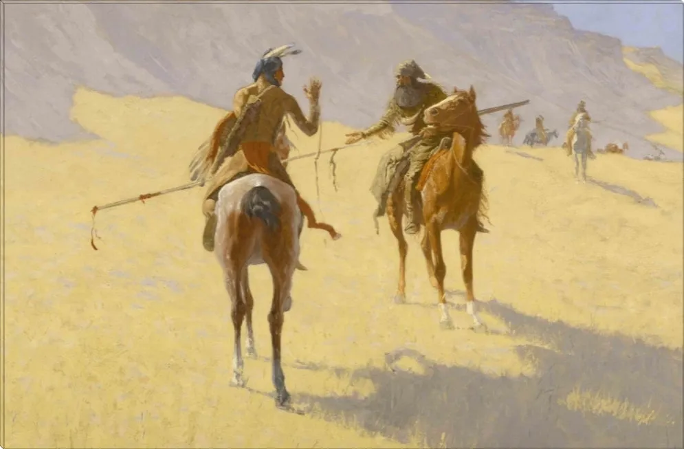 The Parley | Frederic Remington Masters Classic Art in Gallery Wrapped Canvas | Various Sizes