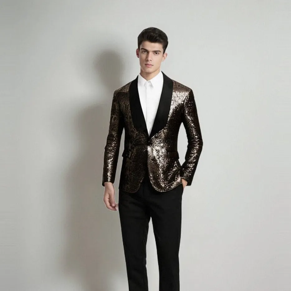 The Princeton Gold Slim Fit Blazer Suit Jacket