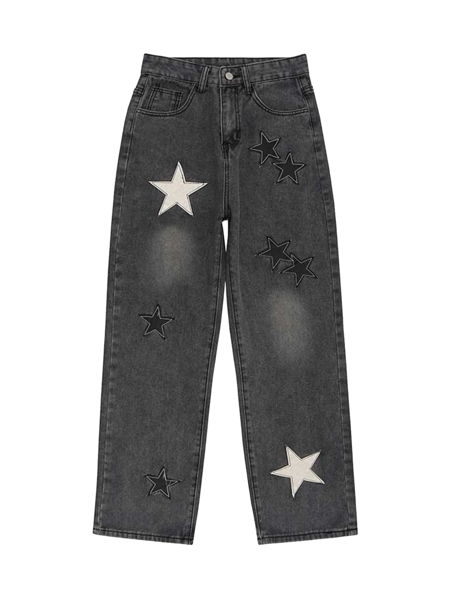 Thesupermade Star Patch Embroidery Jeans