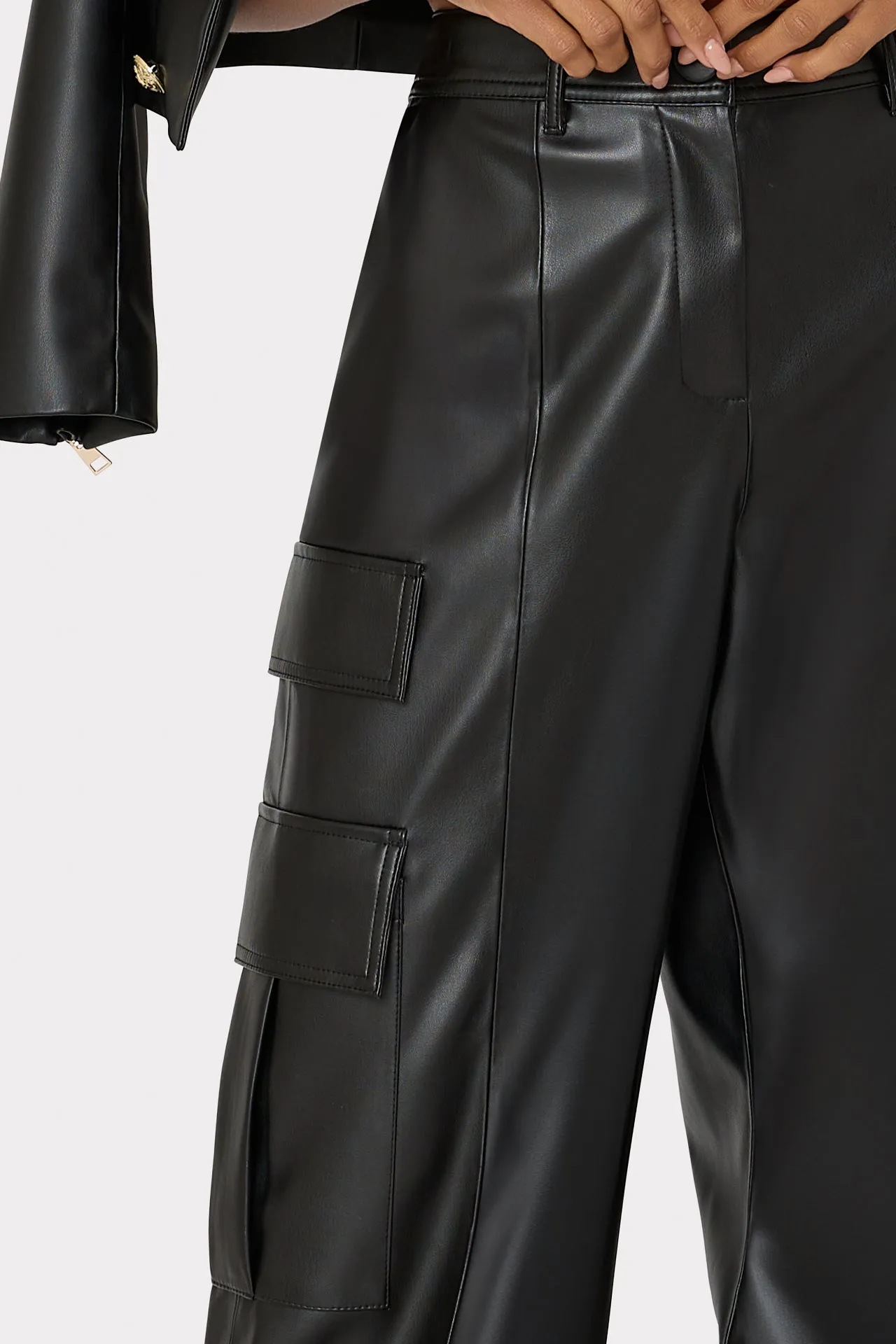 Tobias Vegan Leather Cargo Pants